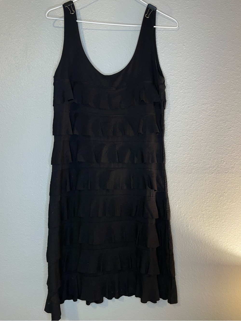 Sleeveless Black Tiered Ruffle Dress